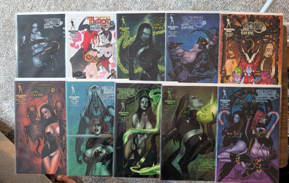 JIM BALENT'S TAROT WITCH OF THE BLACK ROSE #79,86,88-95 (10 ISSUE LOT) RARE JIM BALENT'S TAROT WITCH OF THE BLACK ROSE #79,86,88-95 (10 ISSUE LOT) RARE