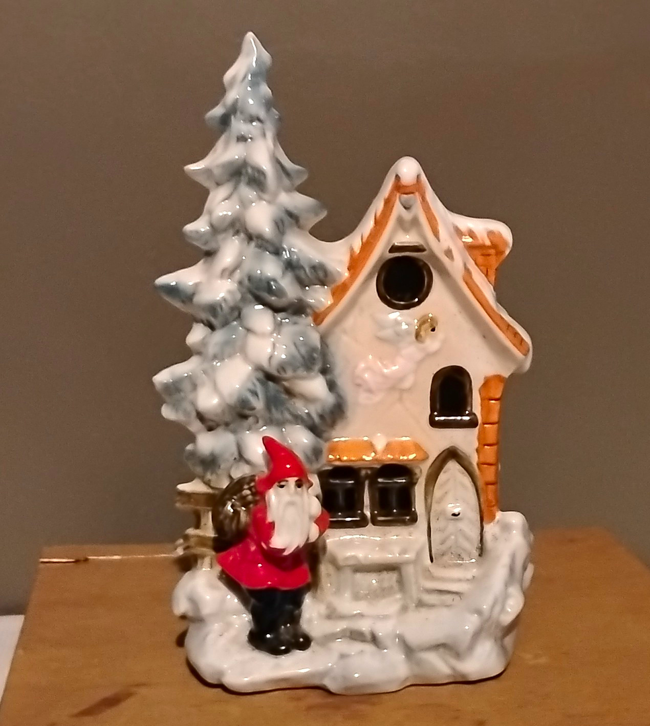 Vintage German Porcelain Christmas Candle House