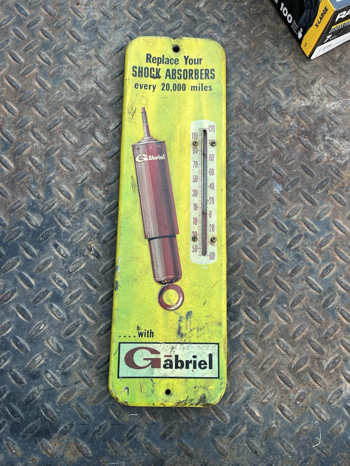 Vintage Gabriel shock absorbers Thermometer Works Great