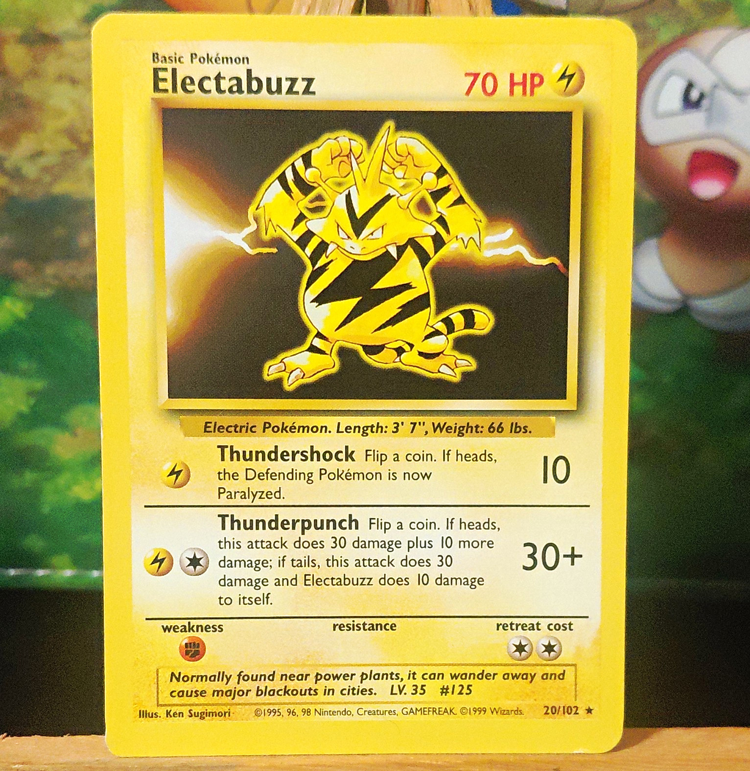 Electabuzz 020/102 Base Set Unlimited Rare English 1999 70 HP WOTC