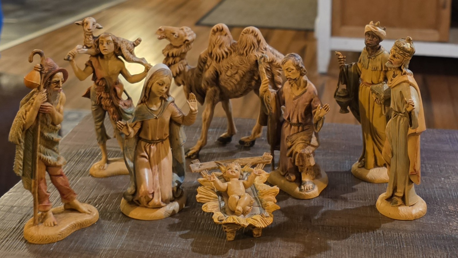 Fontanini Nativity 5in Italy Depose Holy Family Wisemen Shepherd Lot Of 9 