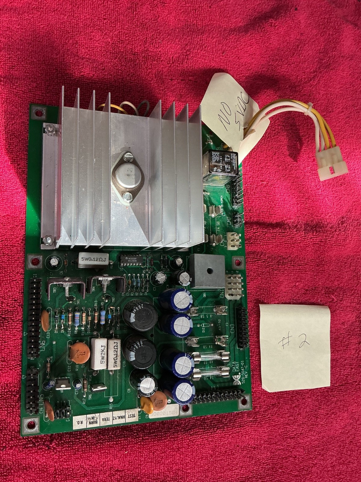Original Data East Power Supply Board 520-5047-01. Tested and works except no 5V Original Data East Power Supply Board 520-5047-01. Tested and works except no 5V