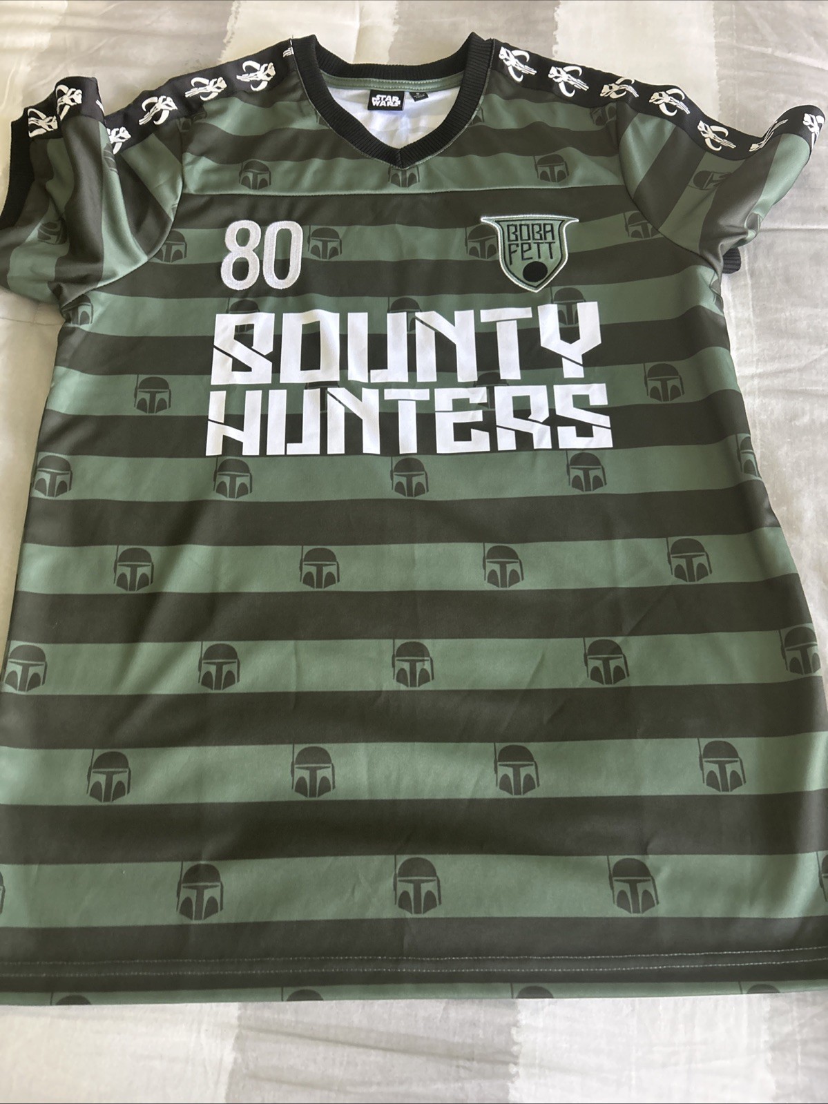 STAR WARS BOBA FETT BOUNTY HUNTER SOCCER JERSEY ADULT SIZE SM EMPIRE. Never Worn