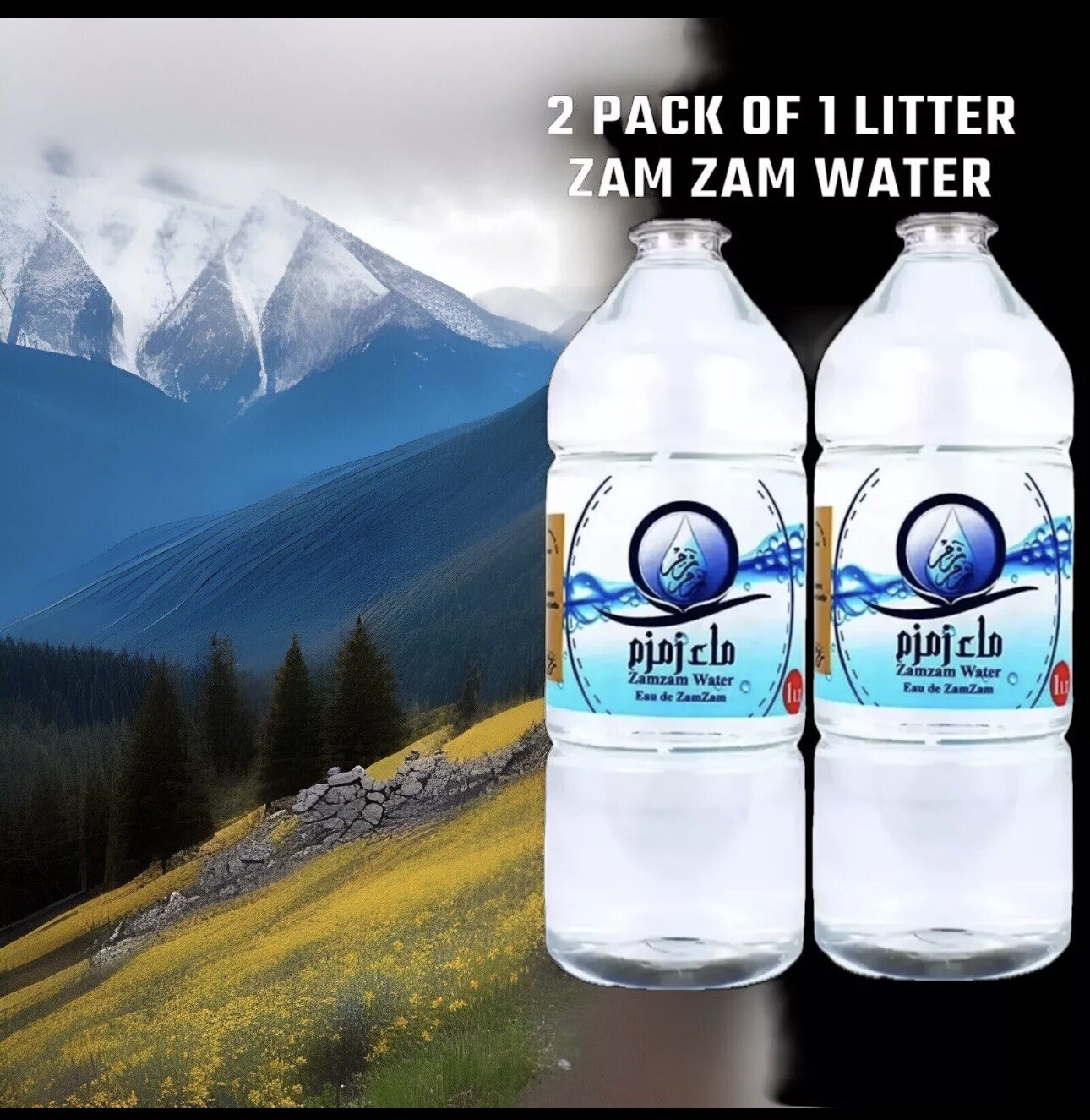 holy zamzam water 1 Litre(Pack Of 2)From Makkah 100% AuthenticShipping From USA holy zamzam water 1 Litre(Pack Of 2)From Makkah 100% AuthenticShipping From USA