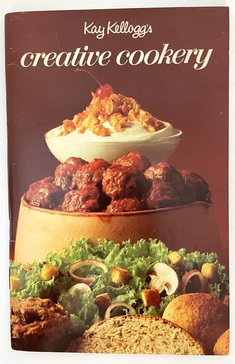 Vtg Kellogg's Cereal Creative Cookery Cookbook 1971 Retro Recipes Advertising