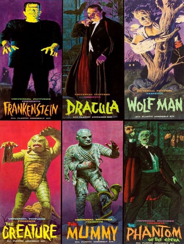 Aurora Models NEW METAL SIGN: Frankenstein, Dracula, Mummy, Wolf Man Pictured Aurora Models NEW METAL SIGN: Frankenstein, Dracula, Mummy, Wolf Man Pictured