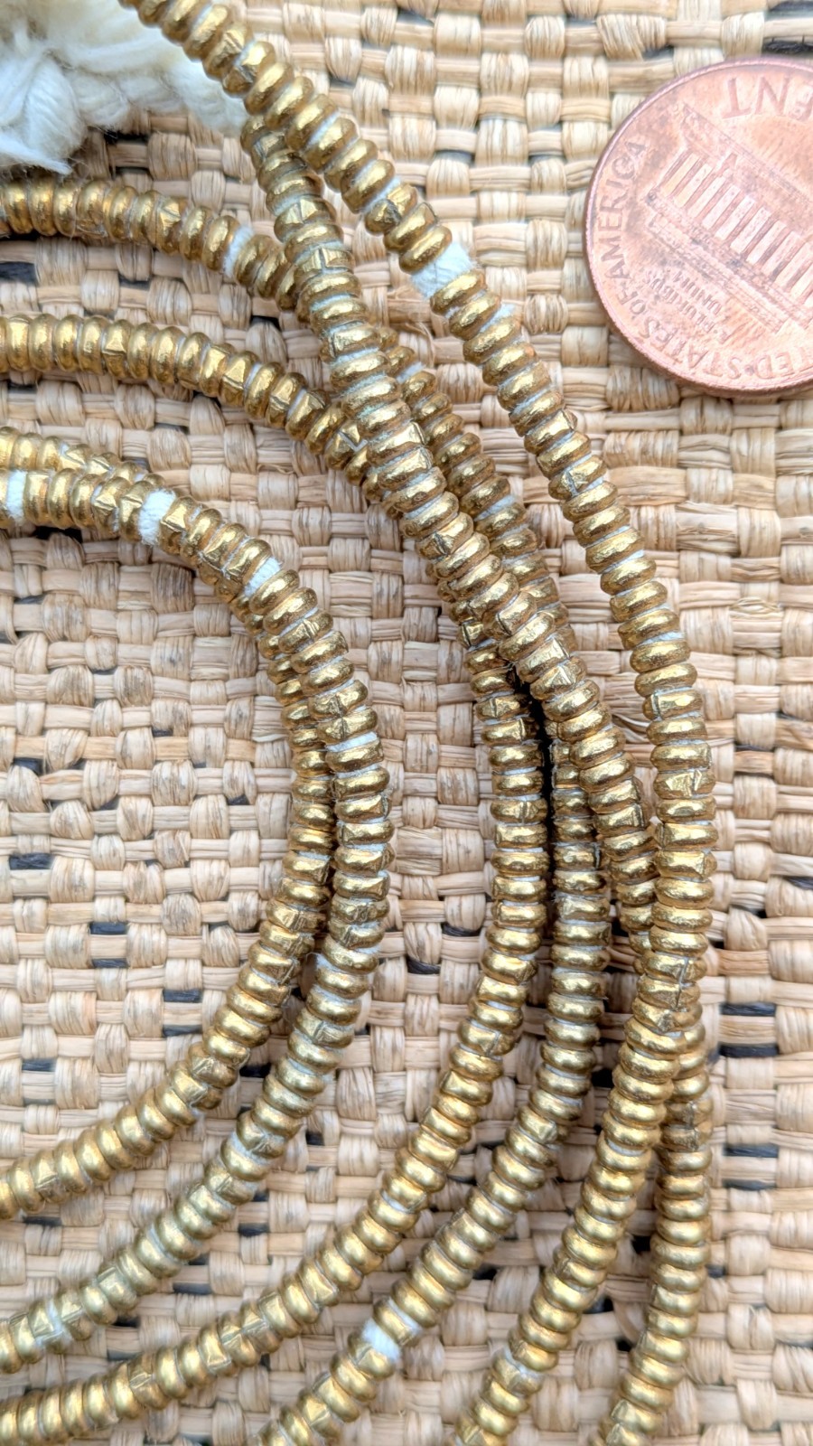 African Brass Beads -2 strands