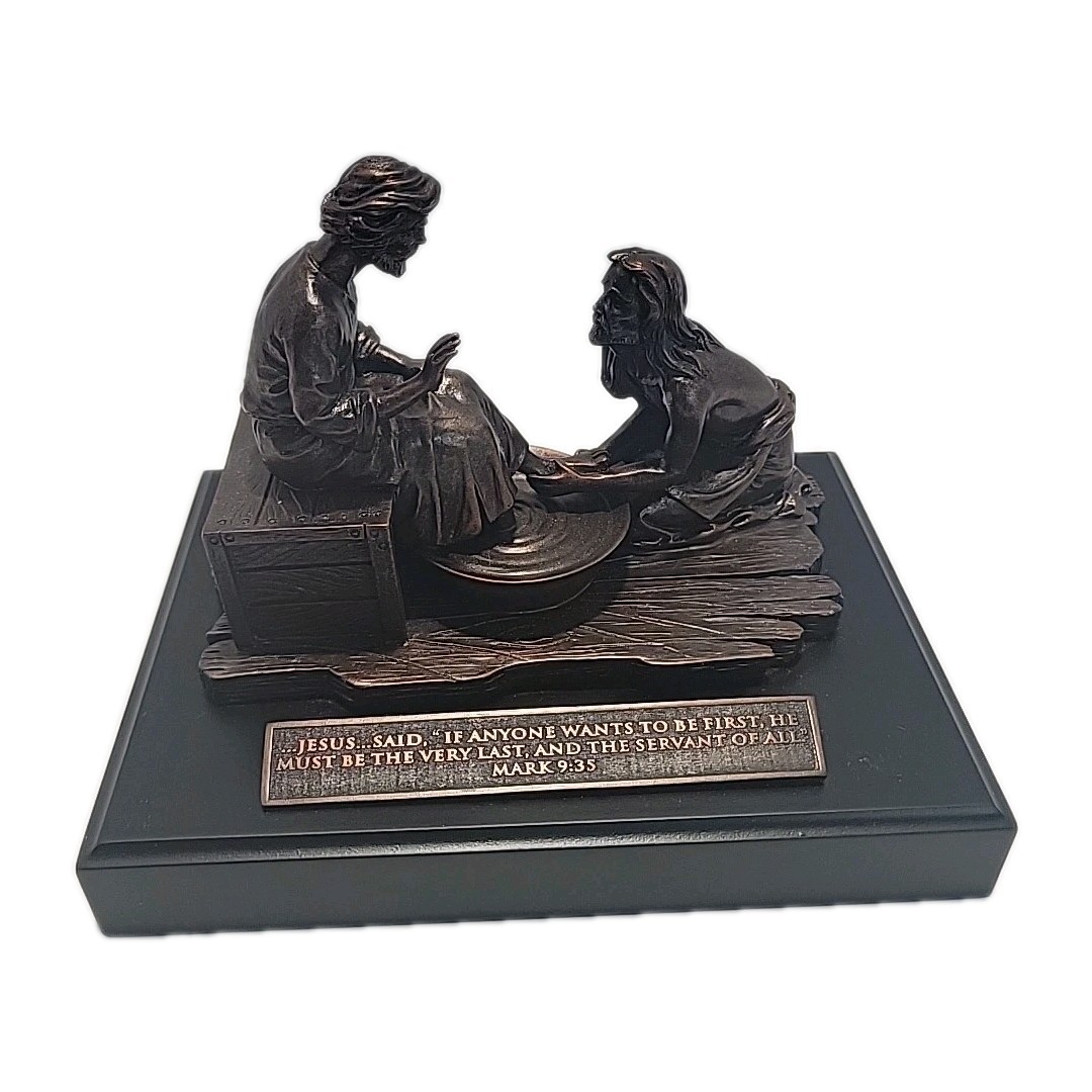 Humble Servant Sculpture Lighthouse Christian Mark 9:35 Jesus Washing Feet Humble Servant Sculpture Lighthouse Christian Mark 9:35 Jesus Washing Feet