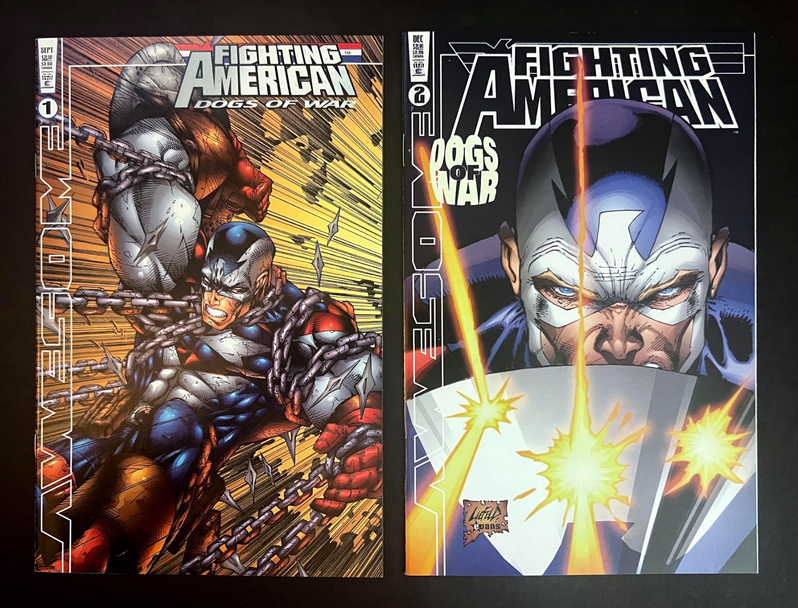 FIGHTING AMERICAN: DOGS OF WAR #1, 2 By Jim Starlin & Stephen Platt Awesome 1999