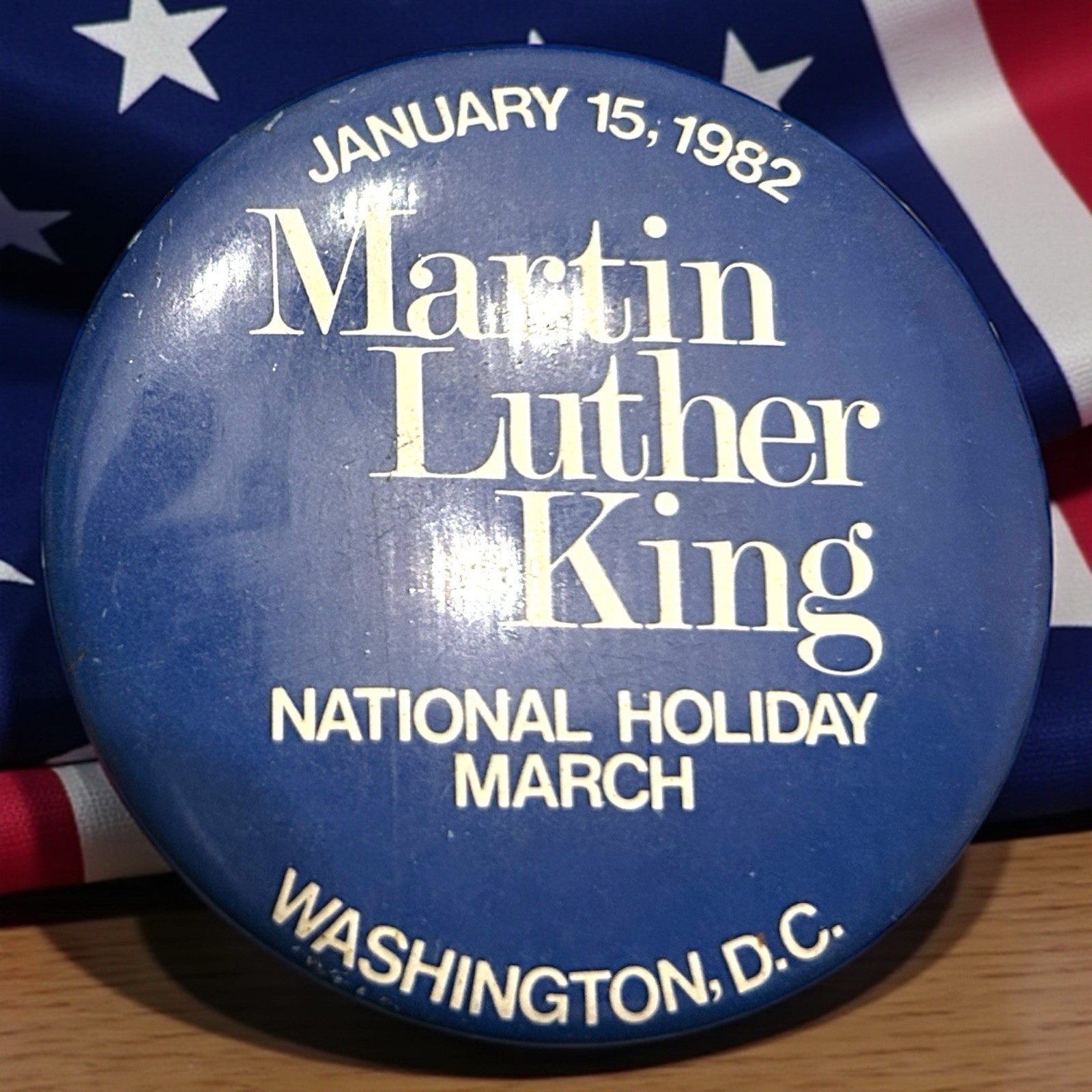 VTG MLK Jr Peace Pin Button National March Washington DC Memorabilia 1982