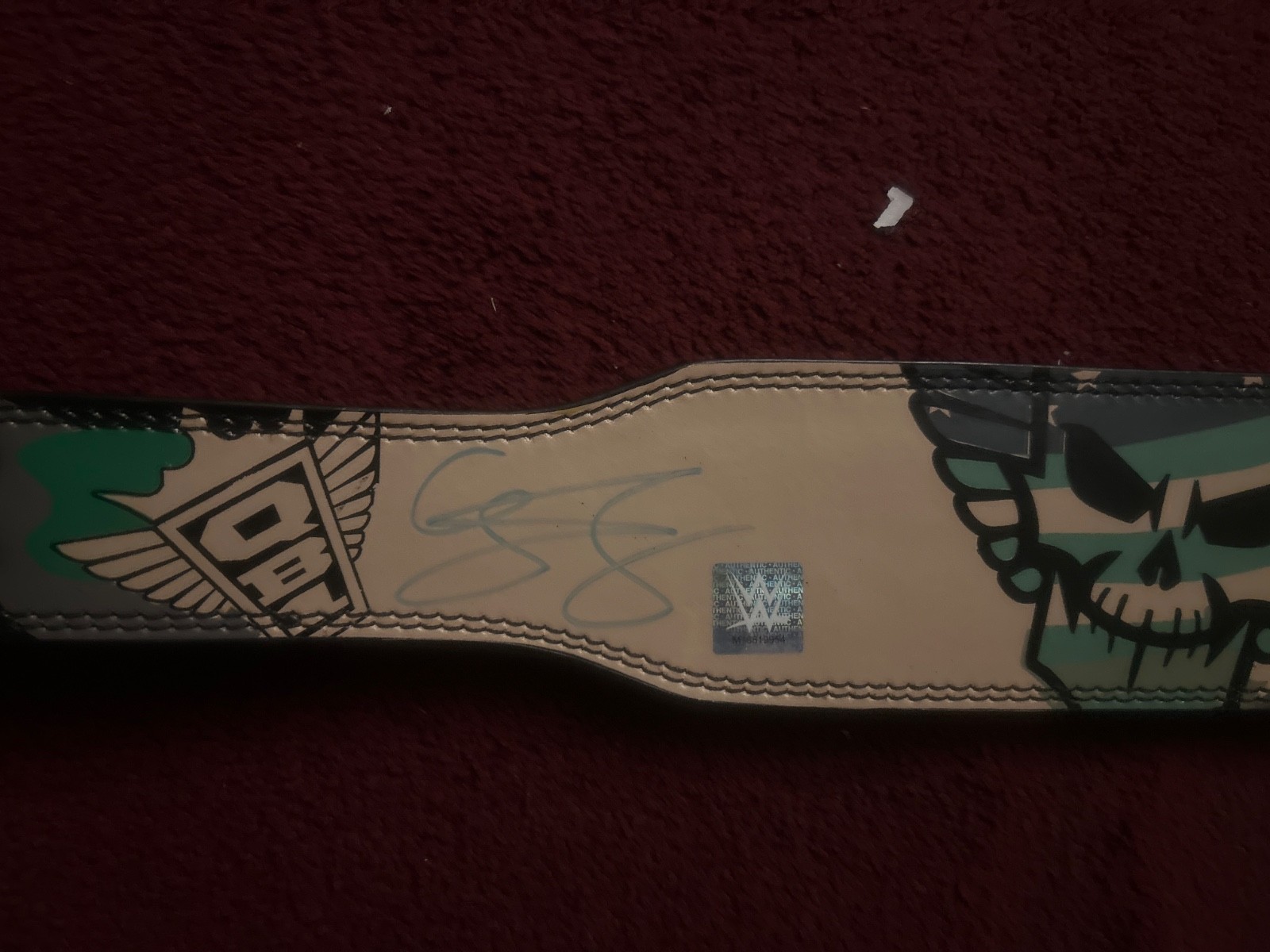 cody rhodes signed weight belt