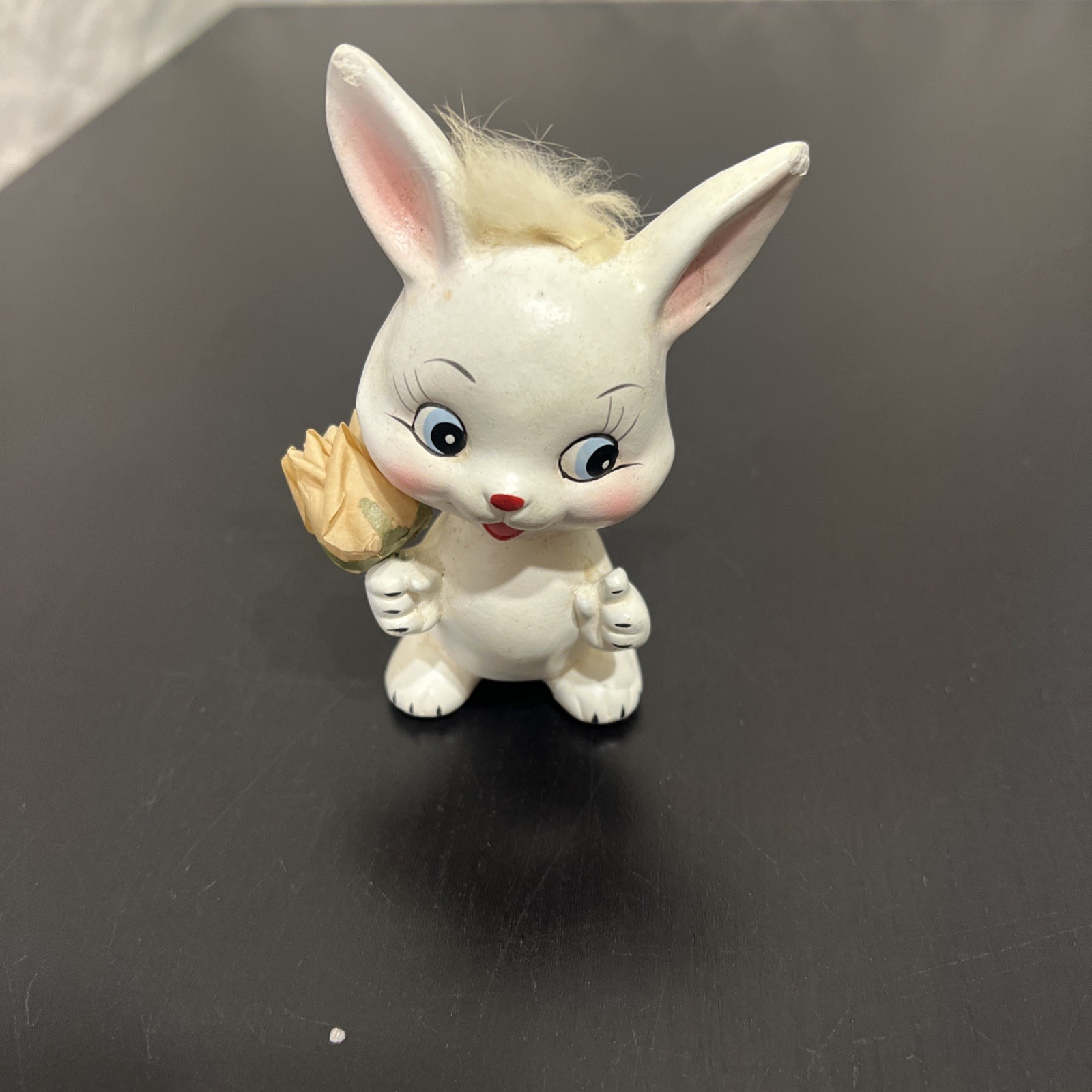 VTG Dickson Ceramic Bunny Rabbit Fur Japan