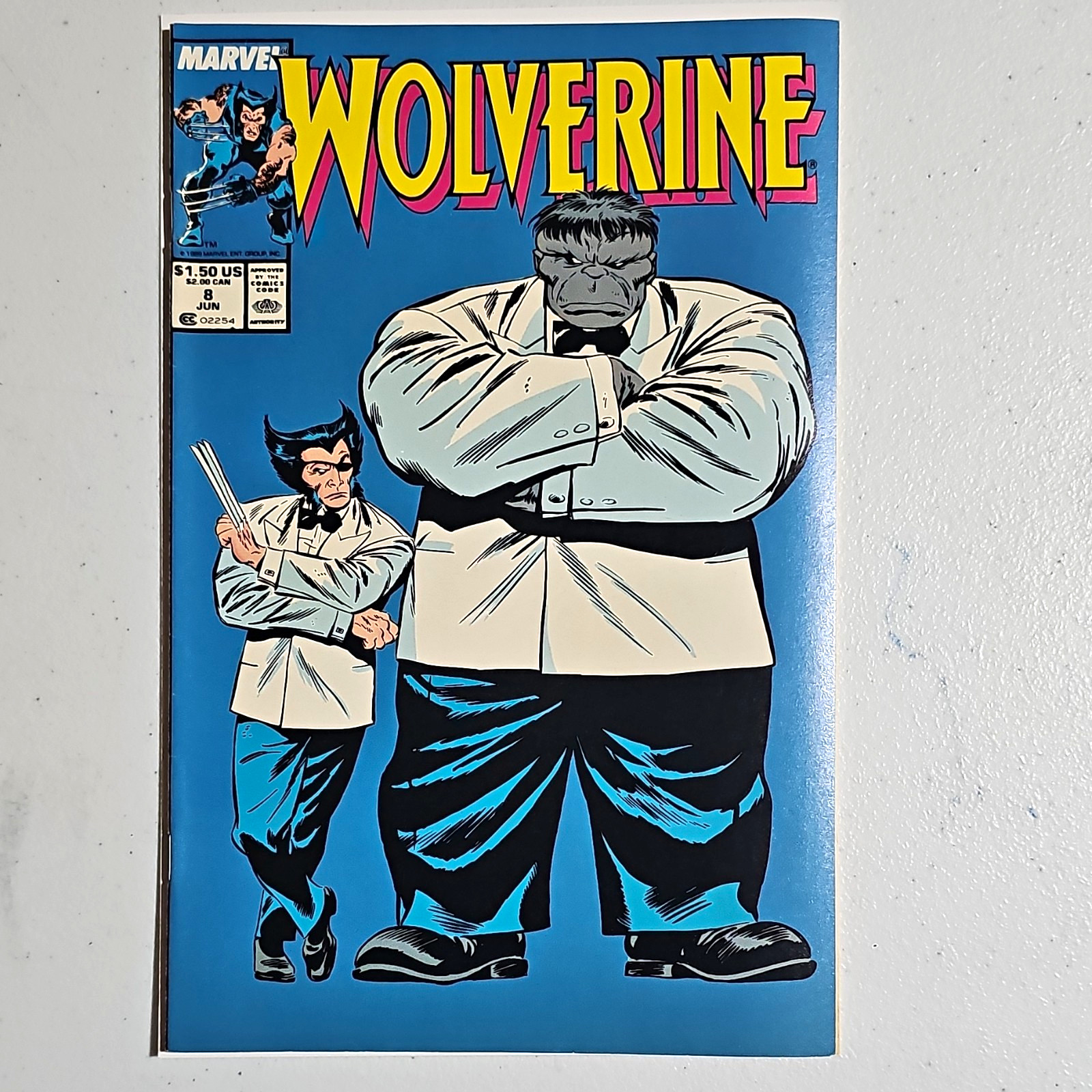 Wolverine #8 (Marvel Comics June 1989) Claremont/Buscema VF+ - NM