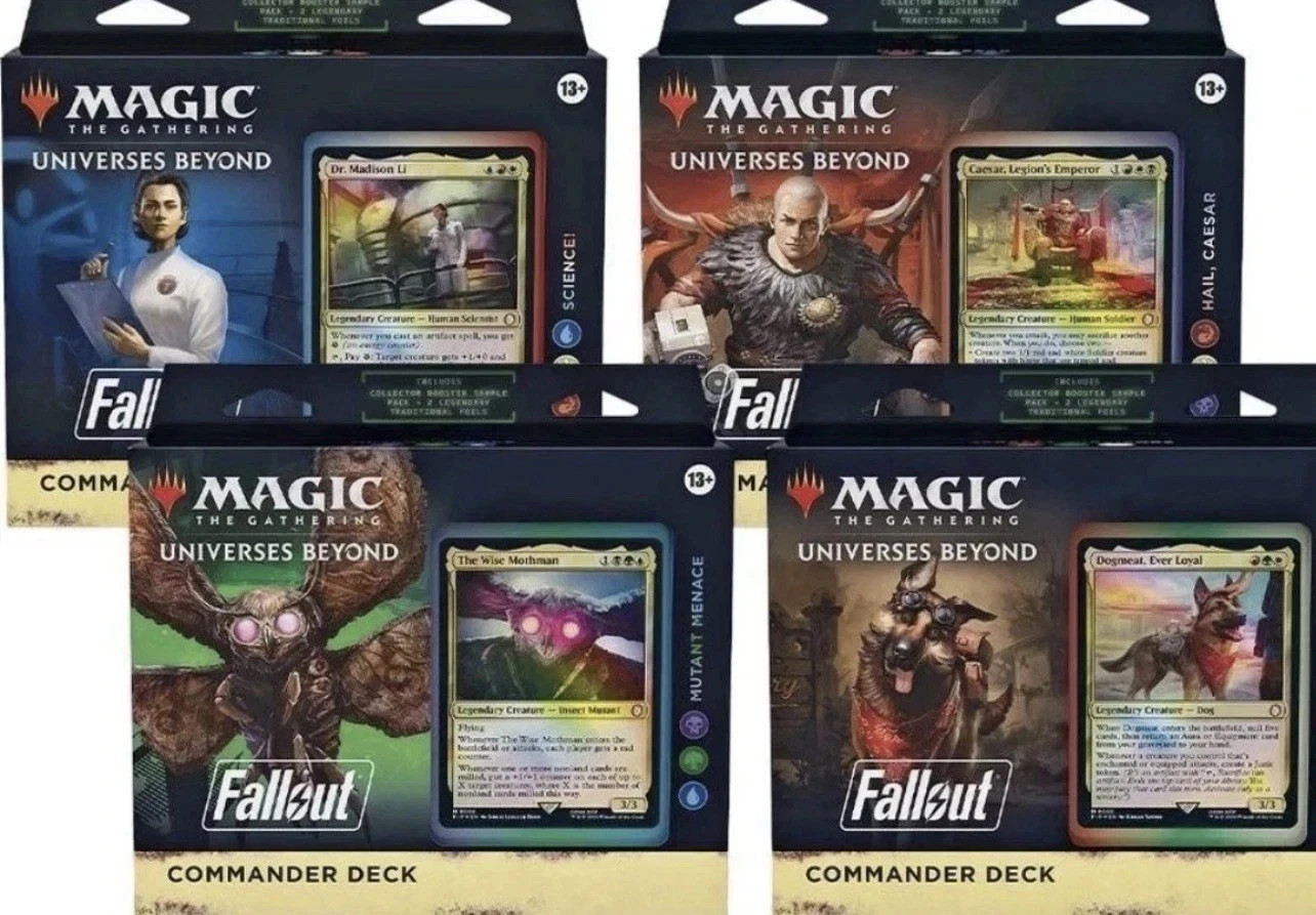 Magic The Gathering (MTG): FALLOUT Commander Deck - (All 4 Decks) Sealed case