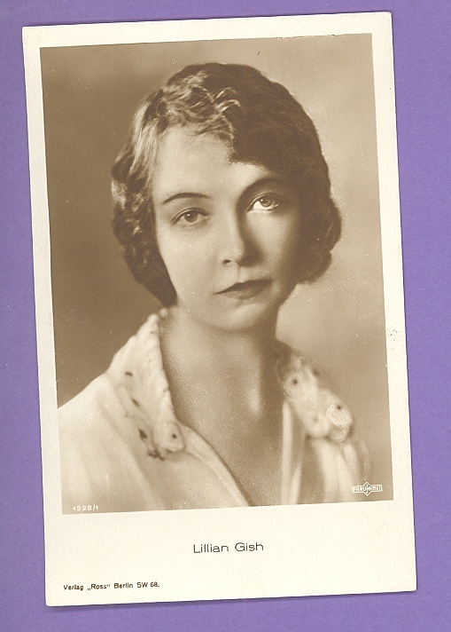 LILLIAN GISH # 1528/1 VINTAGE PHOTO PC. PUBLISHER GERMANY 2257