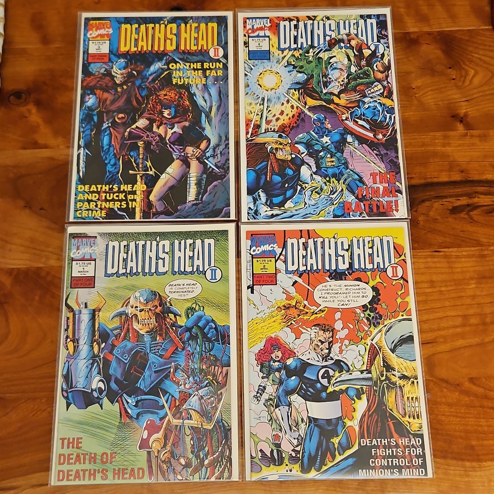 DEATH\'S HEAD II Complete Mini-Series #1-4 Marvel UK Comics 1992 Never opened NM+