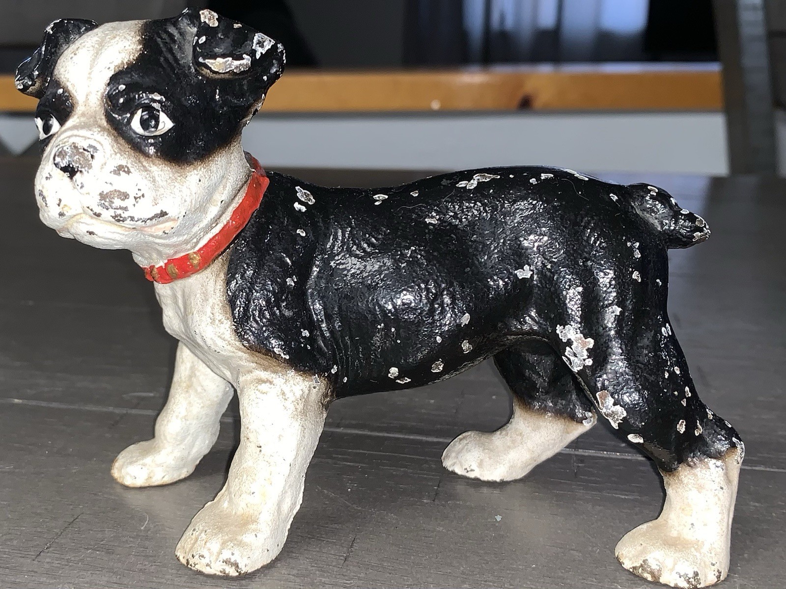 A2 ANTIQUE HUBLEY STANDING BOSTON TERRIER PUPPY DOG CAST IRON #409 SOLID BOOKEND A2 ANTIQUE HUBLEY STANDING BOSTON TERRIER PUPPY DOG CAST IRON #409 SOLID BOOKEND