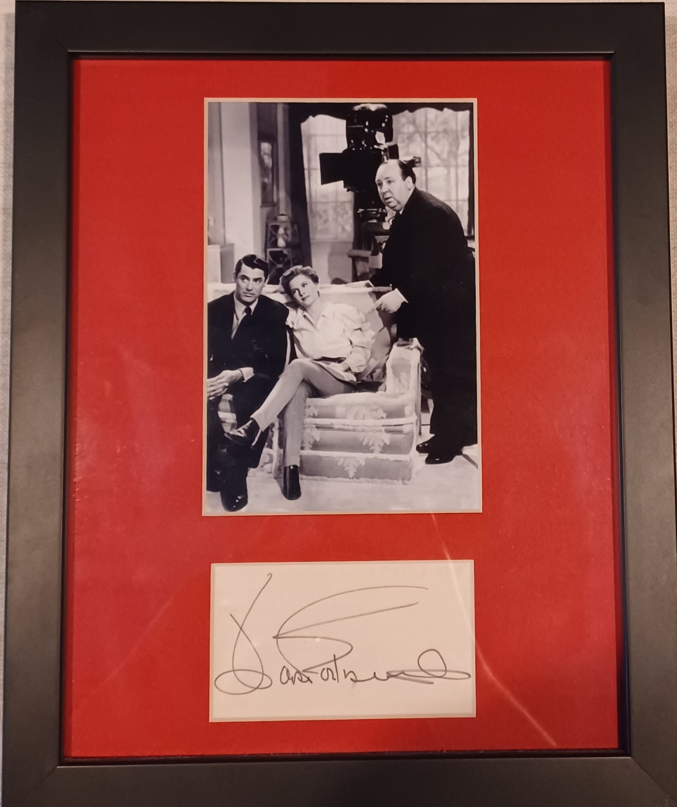 Autographed Joan Fontaine 1941 on Suspicion set w/ Alfred Hitchcock w/COA Autographed Joan Fontaine 1941 on Suspicion set w/ Alfred Hitchcock w/COA