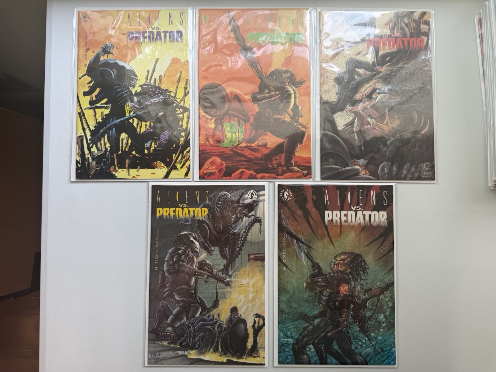Aliens vs. Predator Mini Series #0-4 (1990) Dark Horse 5 Comics 0 1 2 3 4