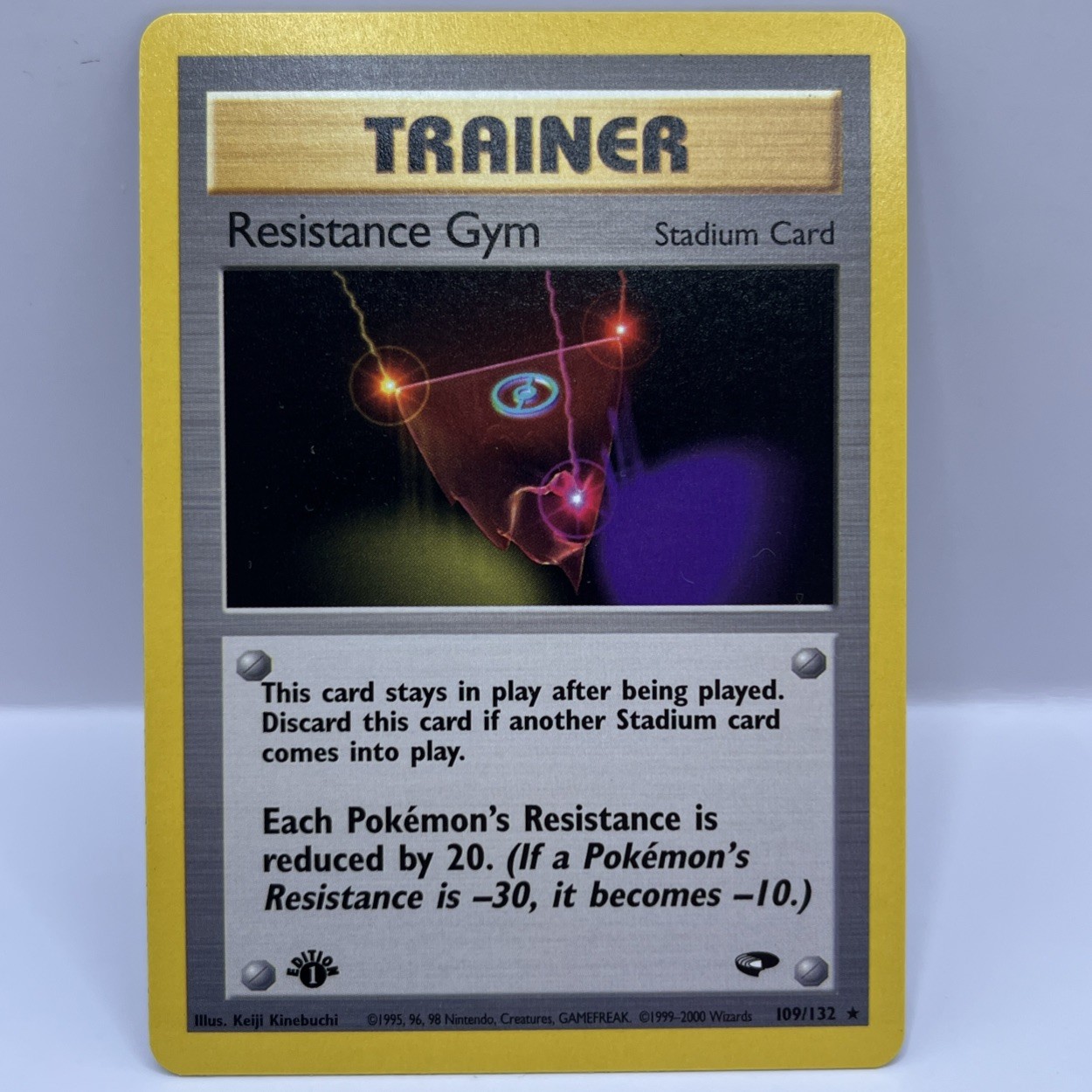 Gym Challenge 1st Edition RareResistance Gym 109/132 Vintage Pokemon Card NM Gym Challenge 1st Edition RareResistance Gym 109/132 Vintage Pokemon Card NM