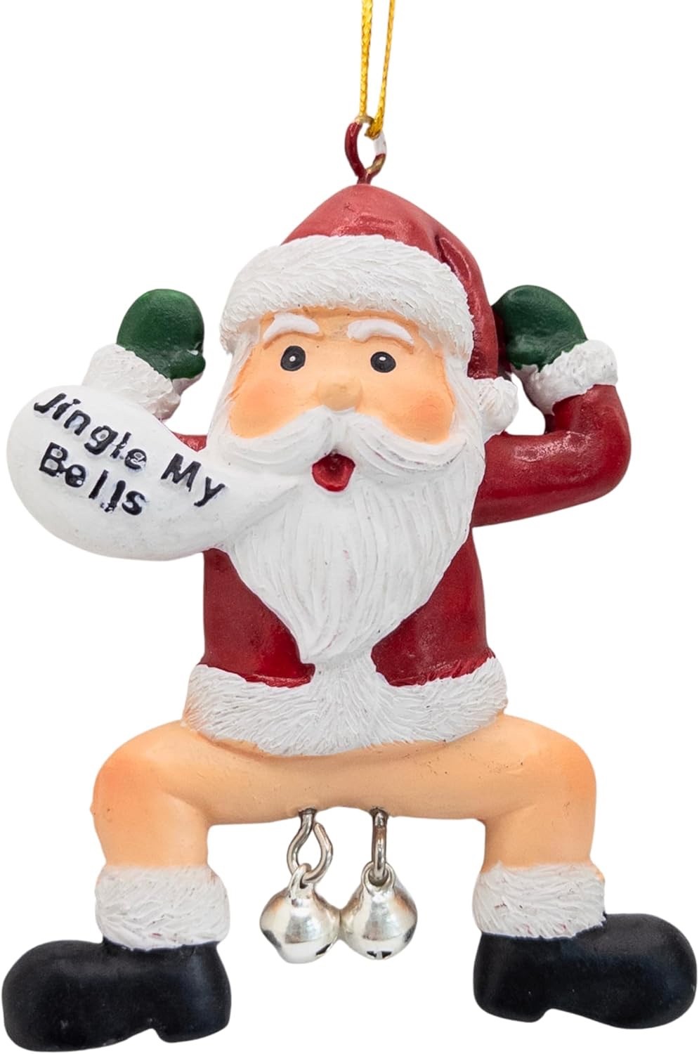 Funny Santa Claus Jingle My Bells  Naughty Adult Humor Ornament Flat Back