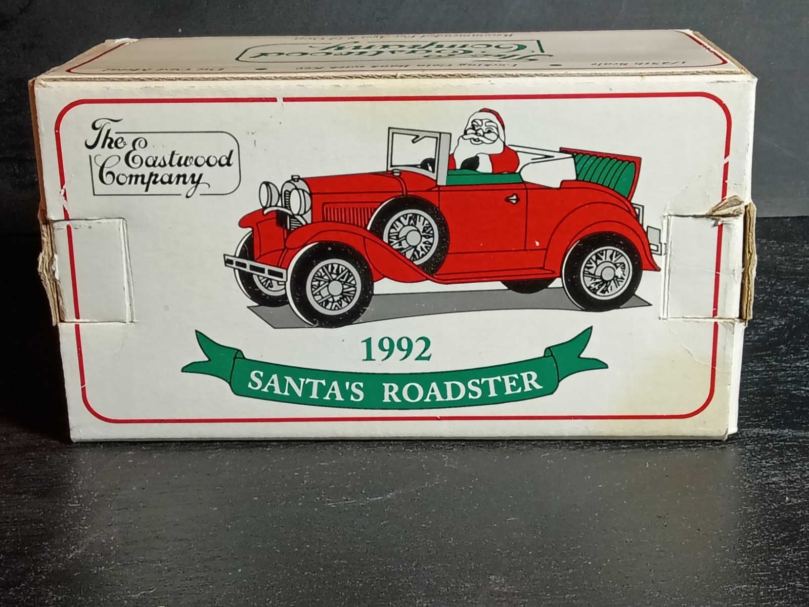 New Vintage 1992 Eastwood Co Santas Roadster Ceramic Holiday Car Mint In Box 🎄
