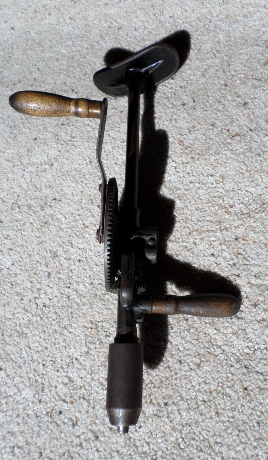 Antique 1912 Goodell Pratt Hand Crank Drill, No. 219, w/Shoulder Plate Antique 1912 Goodell Pratt Hand Crank Drill, No. 219, w/Shoulder Plate
