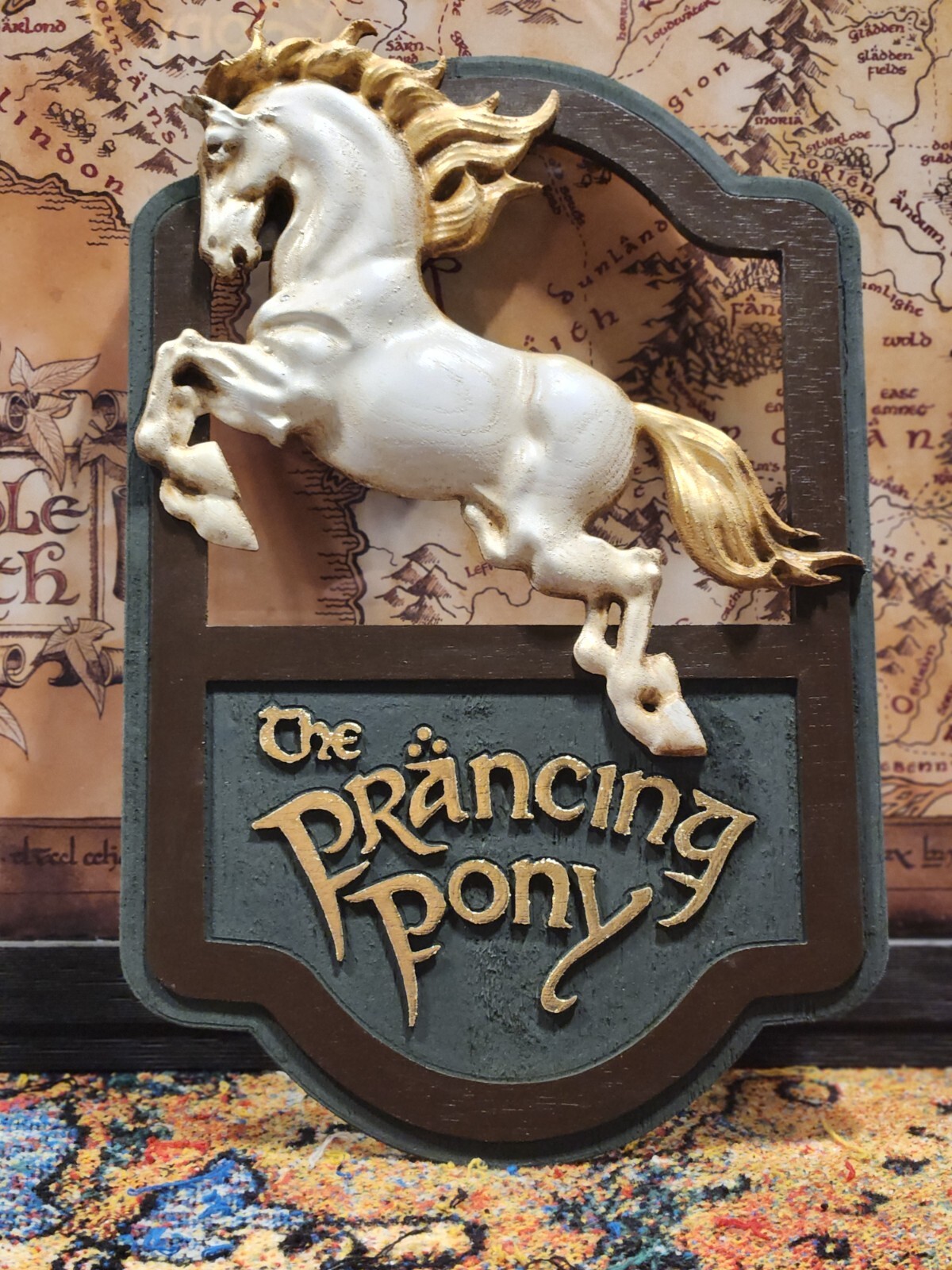 Inn of the Prancing Pony LOTR, Prancing Pony sign Inn of the Prancing Pony LOTR, Prancing Pony sign