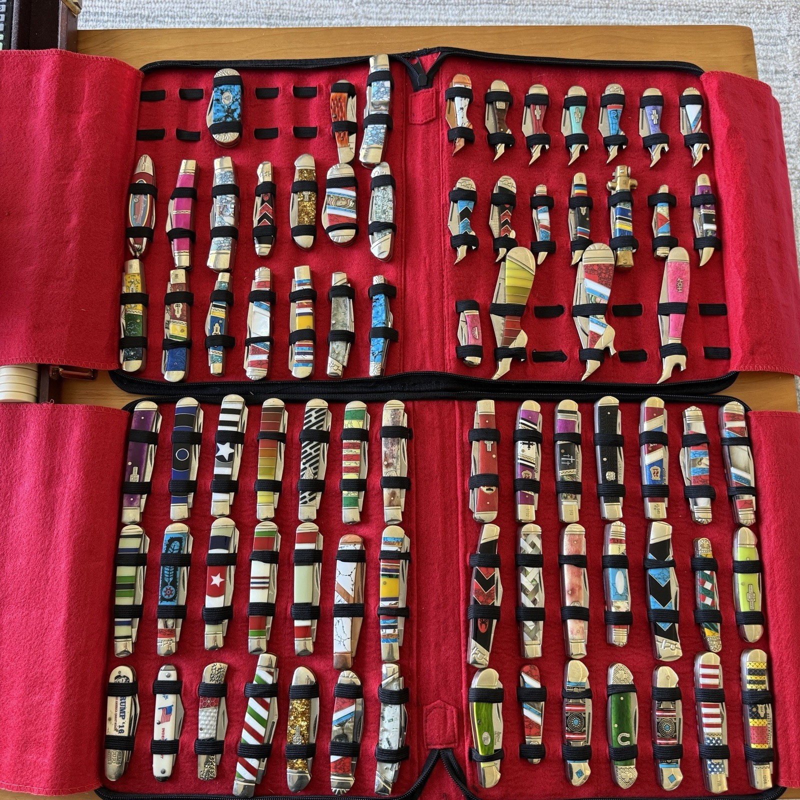 Huge Vintage 77 Pocket Knife Lot Rough Rider Kissing Crane - Engraved Blades Huge Vintage 77 Pocket Knife Lot Rough Rider Kissing Crane - Engraved Blades
