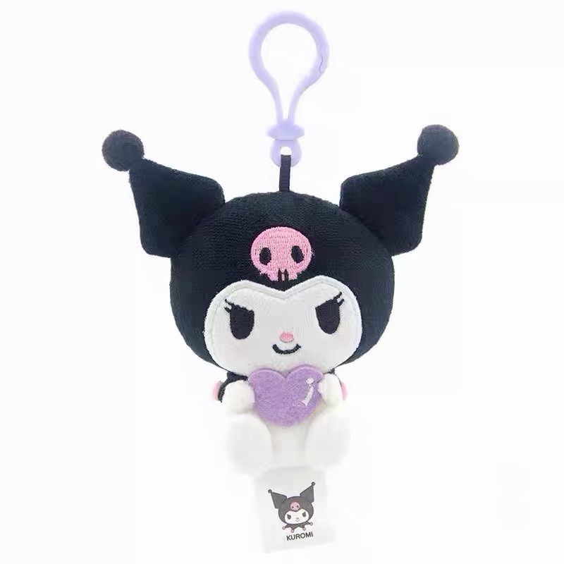 Official Sanrio Kuromi Plush Keychain Purple Heart Mascot Charm 10 Cm -Us Seller Official Sanrio Kuromi Plush Keychain Purple Heart Mascot Charm 10 Cm -Us Seller