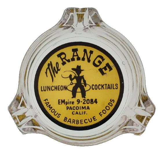 Vintage Marketing Ashtray / The Range Diner / Pacoima California CA