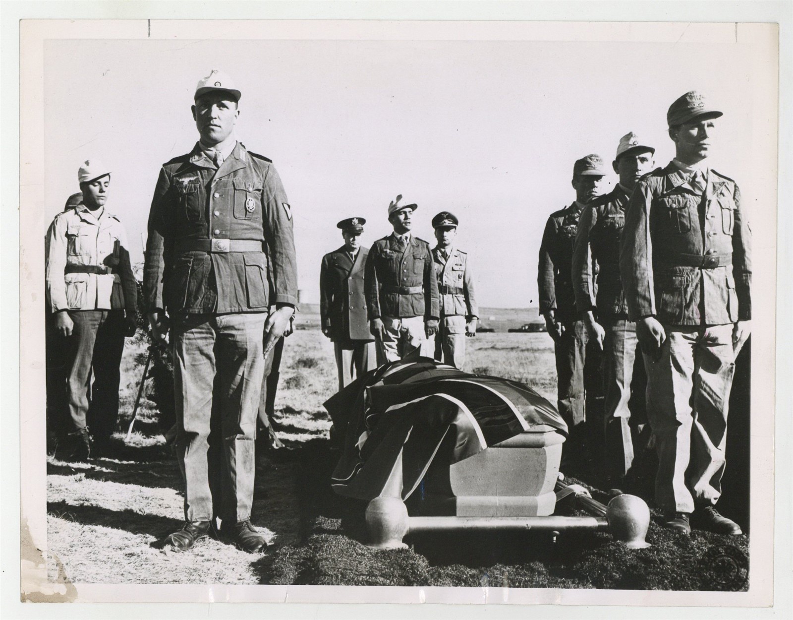 German Prisoner's of War Funeral 1944 US Internment Camp POW WWII Army J15335