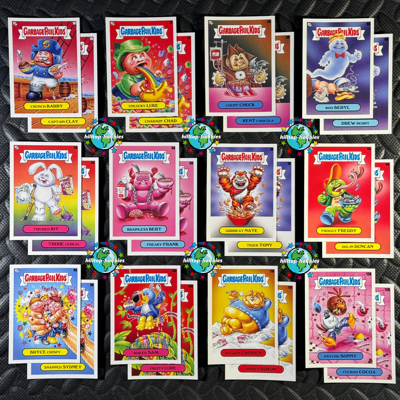 2021 GARBAGE PAIL KIDS FOOD FIGHT 24-CARD CEREAL AISLE INSERT SET +WRAPPER