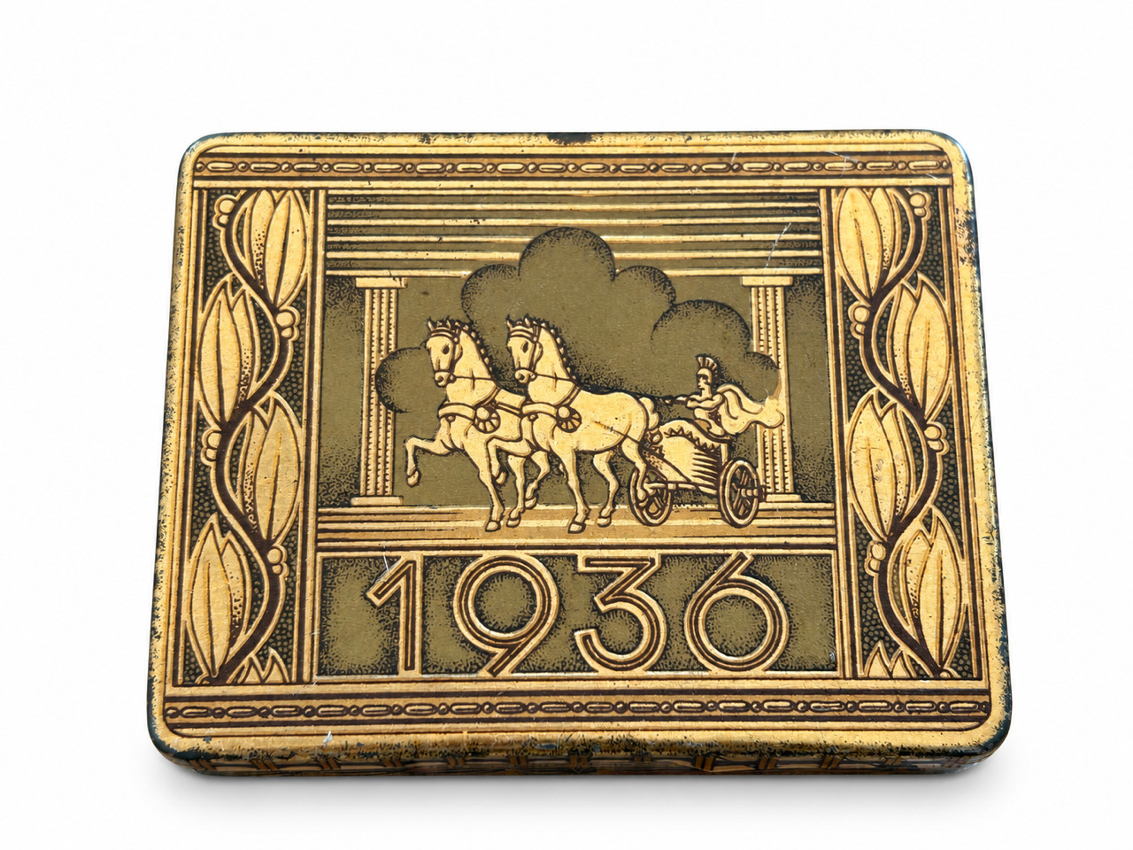 Germany, Third Reich. A 1936 Summer Olympic Games Rectangular Cigarette Case Germany, Third Reich. A 1936 Summer Olympic Games Rectangular Cigarette Case