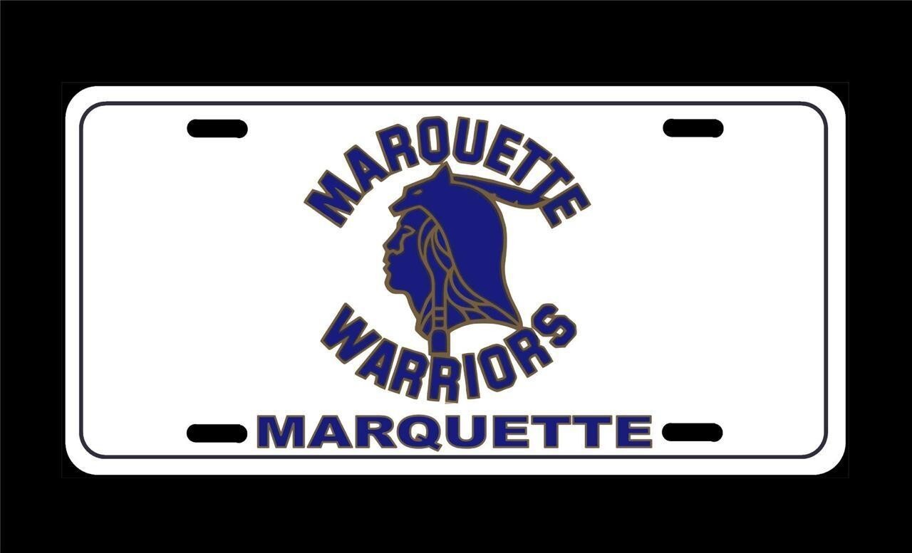 University Of Marquette Warriors Alumni College License Plate Tag 