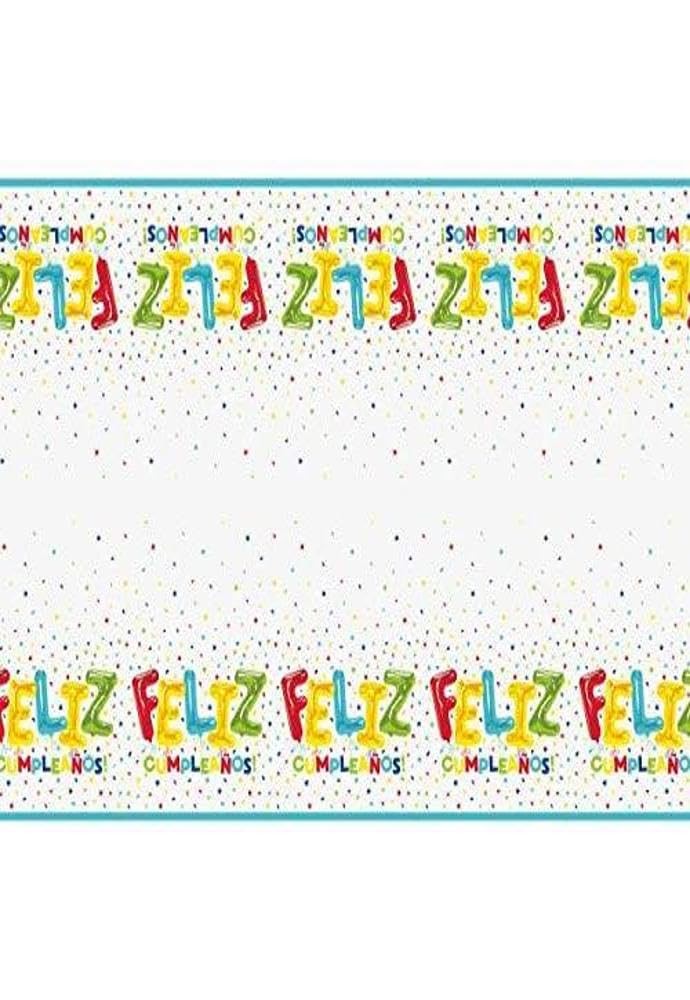 Unique Feliz Cumpleanos Plastic Table Cover - 54\
