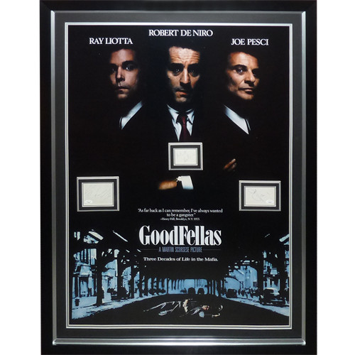 Goodfellas Full-Size Movie Poster Deluxe Framed with Robert Deniro, Ray Liotta A