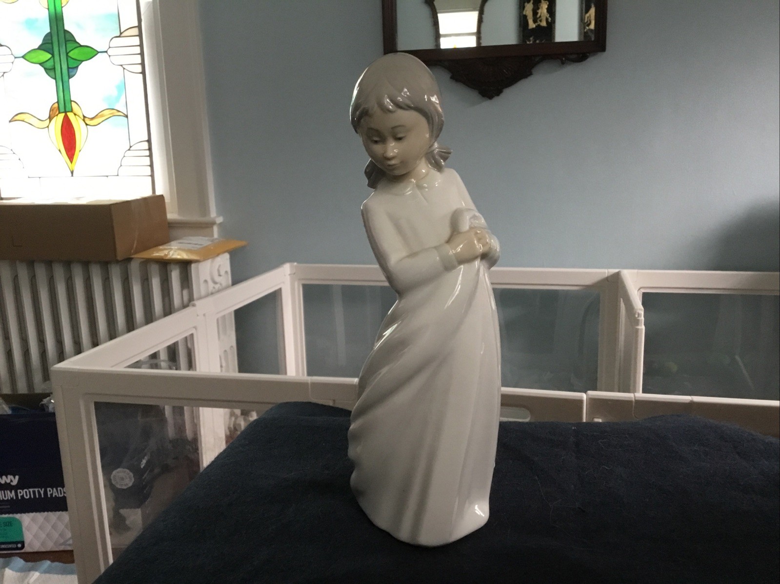 NAO by Lladró Porcelain Girl Figurine Hand Painted Glossy Finish