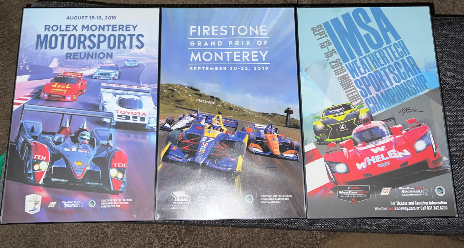 Lot 2019 Rolex Monterey Motorsports Reunion Poster IMSA Audi Porsche  Grand Prix