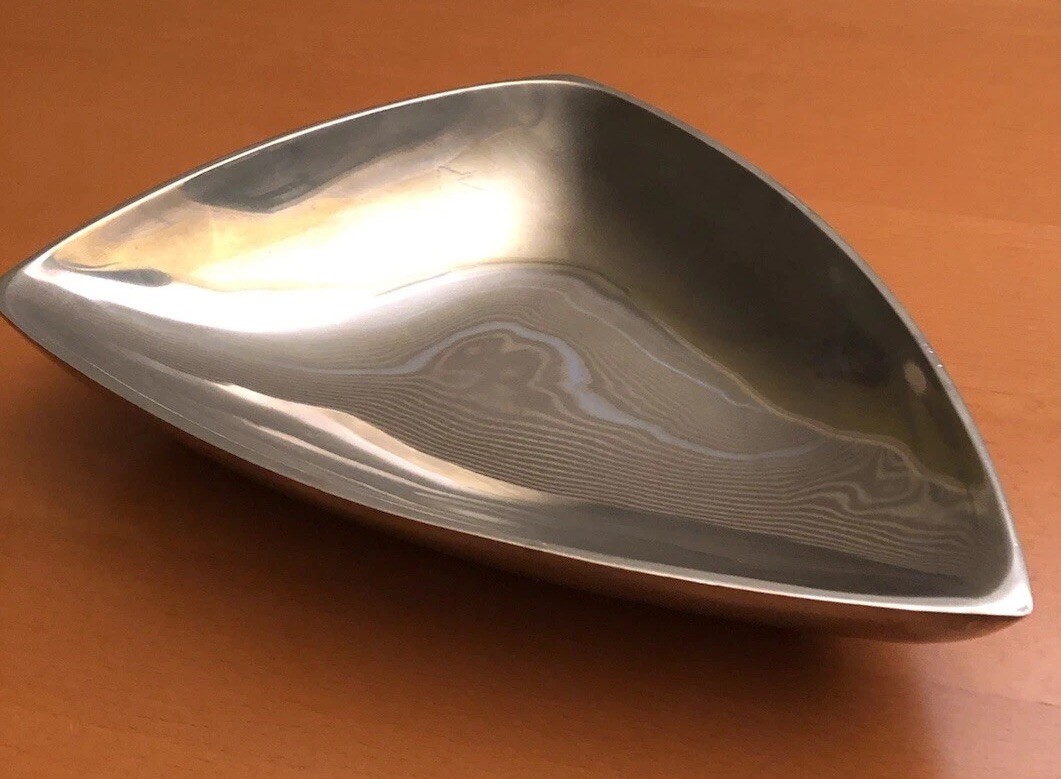Vintage Nambe 719 Spinnaker Bowl Frederic Spector 2001 Aluminum Alloy 11”x 8” 