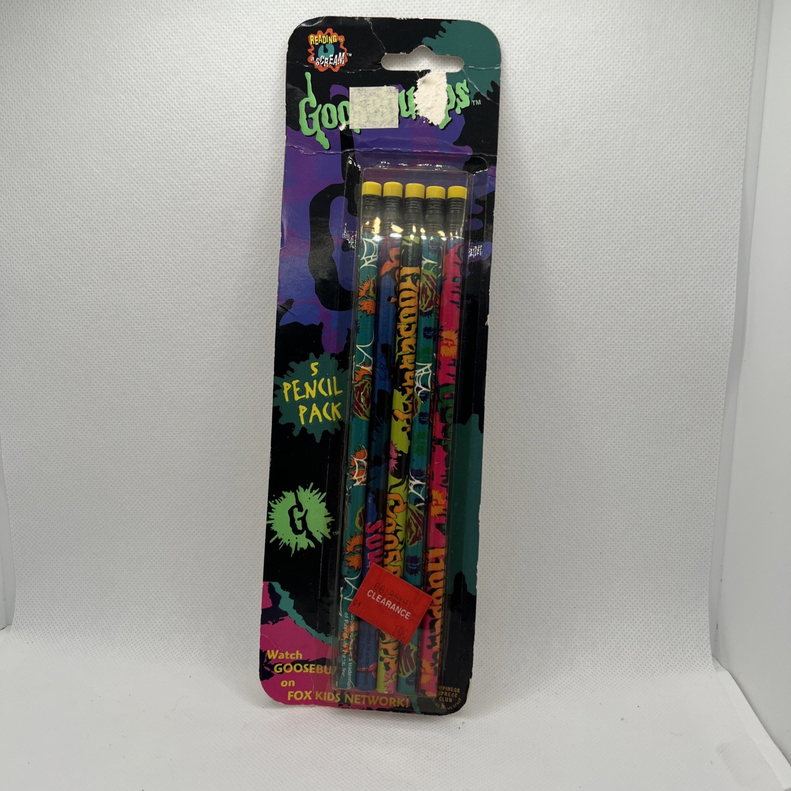 Vintage  90’s Goosebumps Pencils 5 Pack Parachute Press New