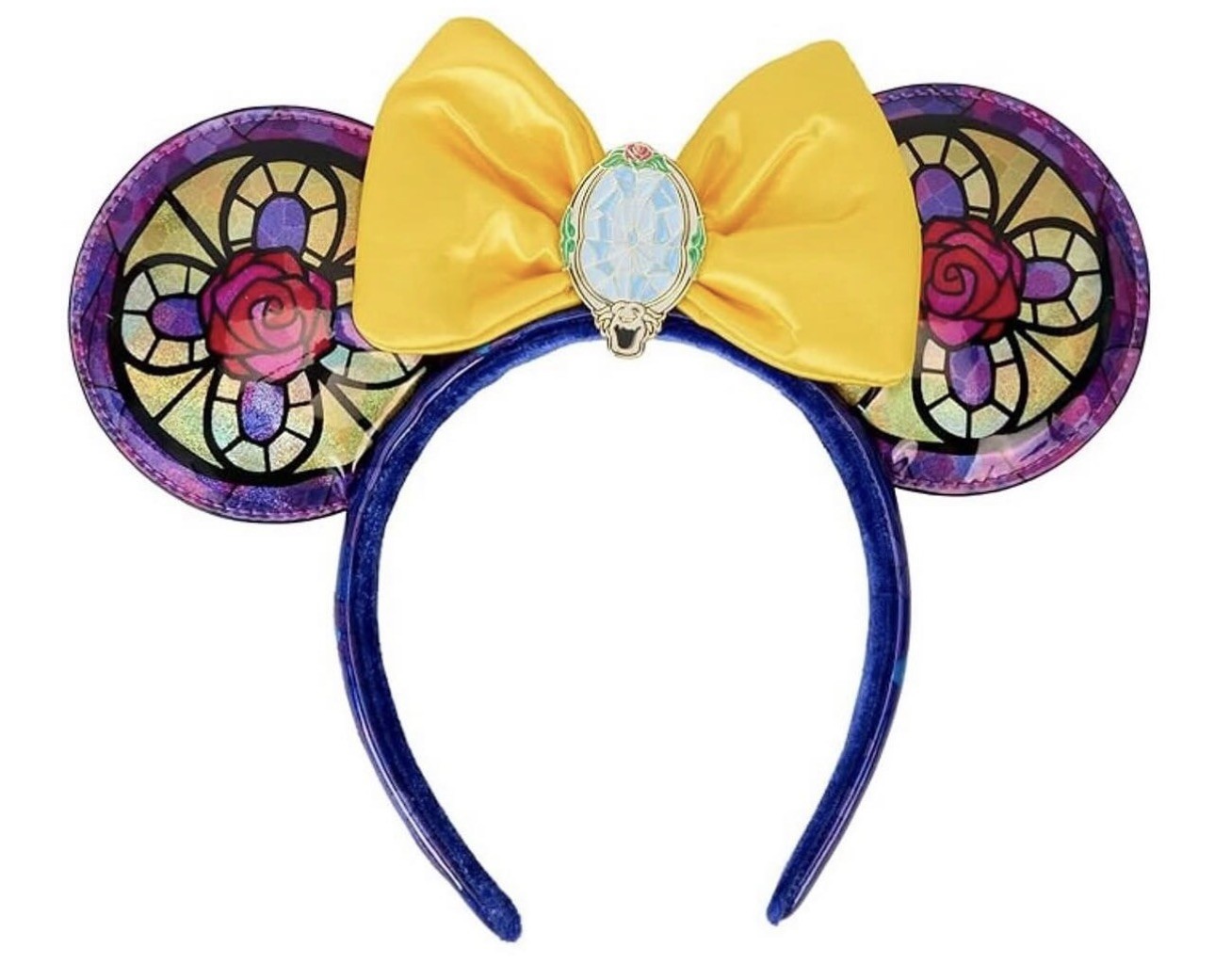 EXCLUSIVE Loungefly Disney Beauty and the Beast Belle Stained Glass Ears NWT EXCLUSIVE Loungefly Disney Beauty and the Beast Belle Stained Glass Ears NWT