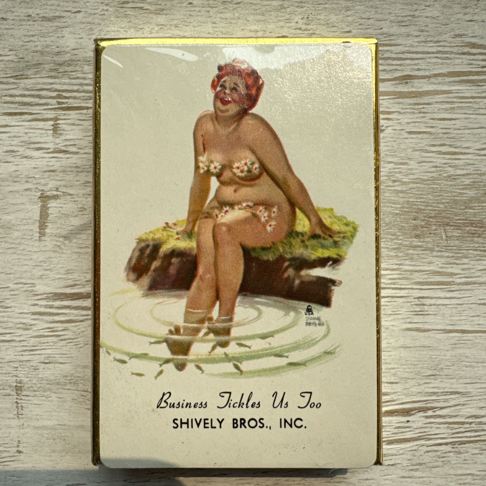 Vintage Hilda Pinup Girl Playing Cards Shively Bros Inc Advertising Sealed New