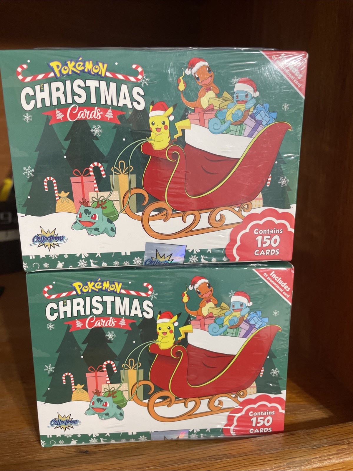 Sealed Boxes of Pokemon Christmas Cards(Collectoons)Contains 150 Cards +1 Bonus