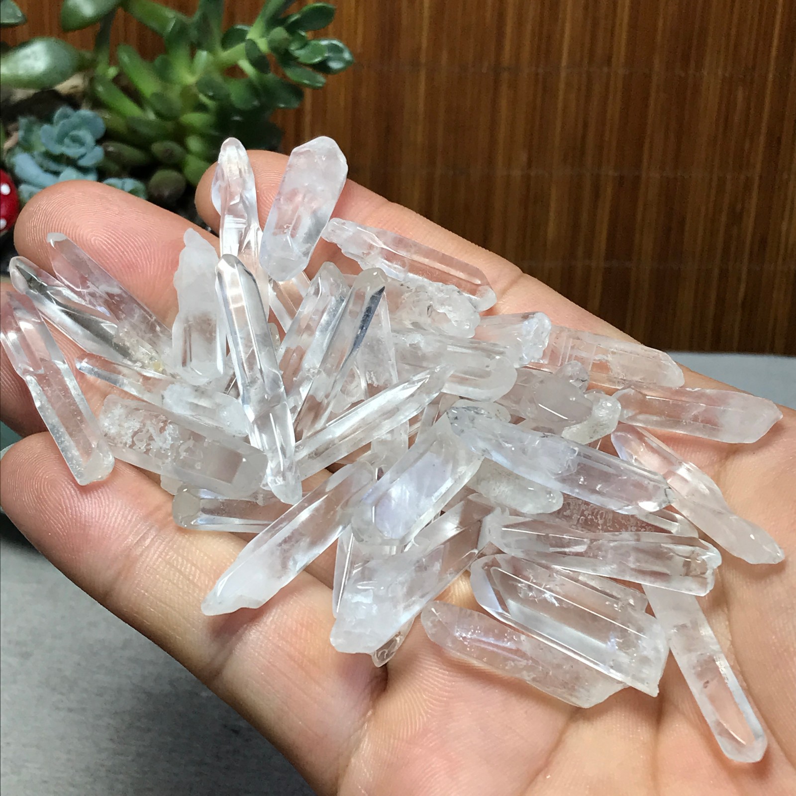 45Pcs Natural clear white quartz Crystal gemstone Specimen 83g A6904