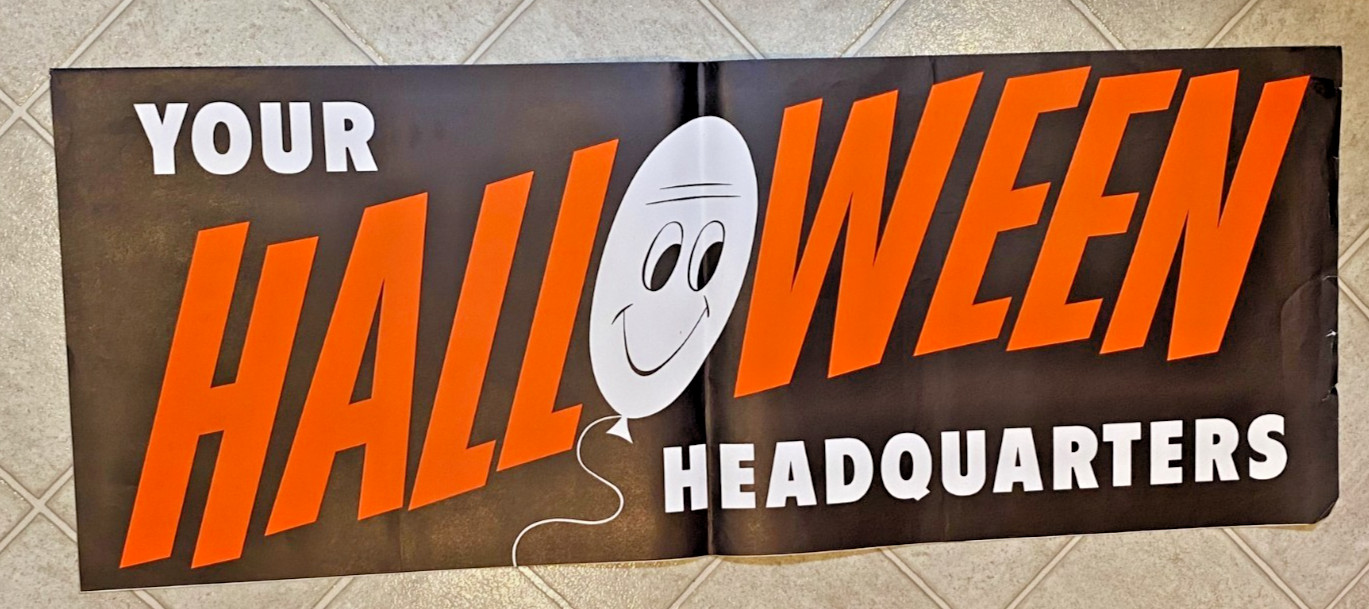 Vintage Big Ben Franklin 5 and Dime Store Hanging Halloween HQ Sign 44 Vintage Big Ben Franklin 5 and Dime Store Hanging Halloween HQ Sign 44