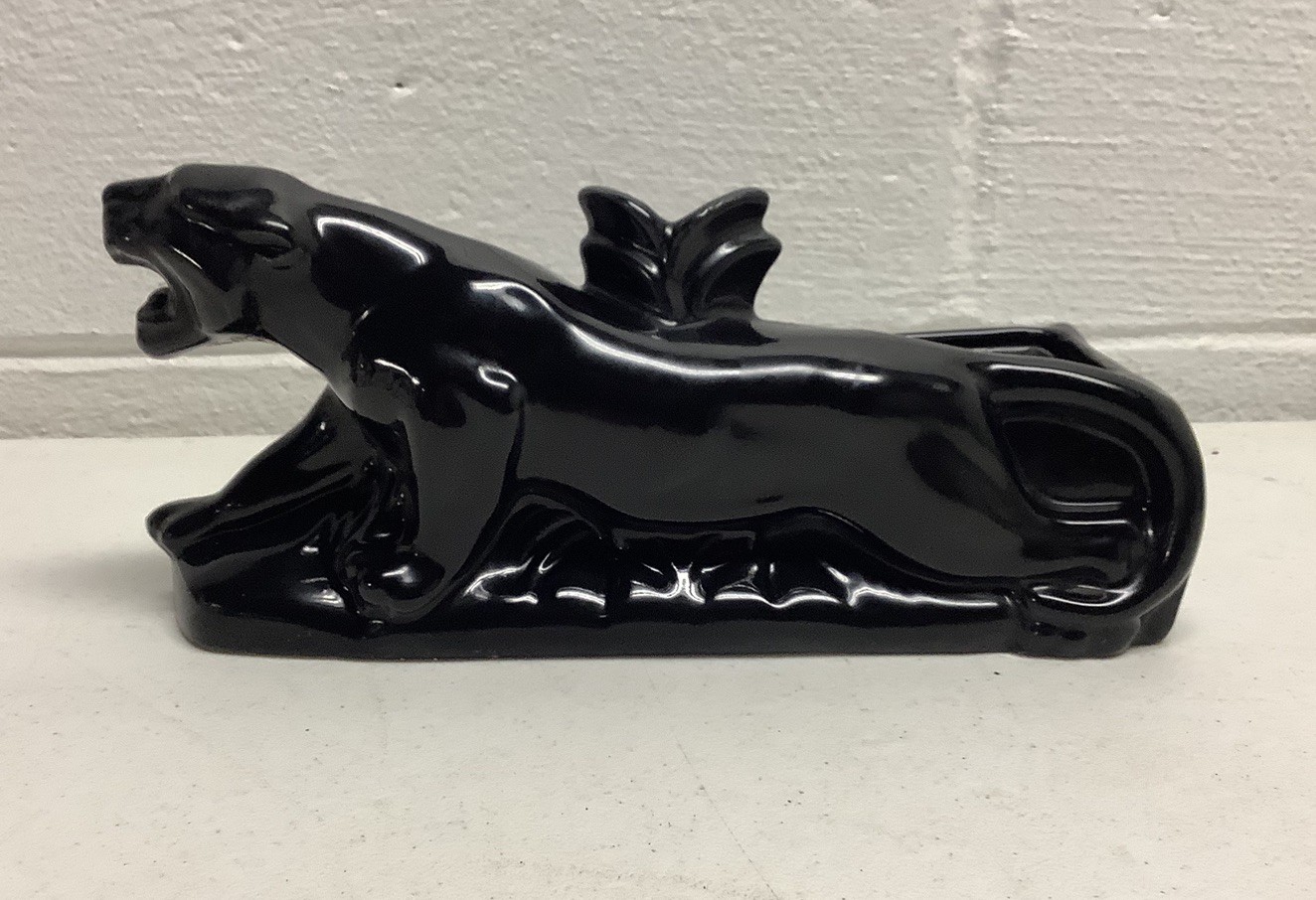 VINTAGE  BLACK PANTHER TV LAMP PLANTER  MCM 1950s Base Only