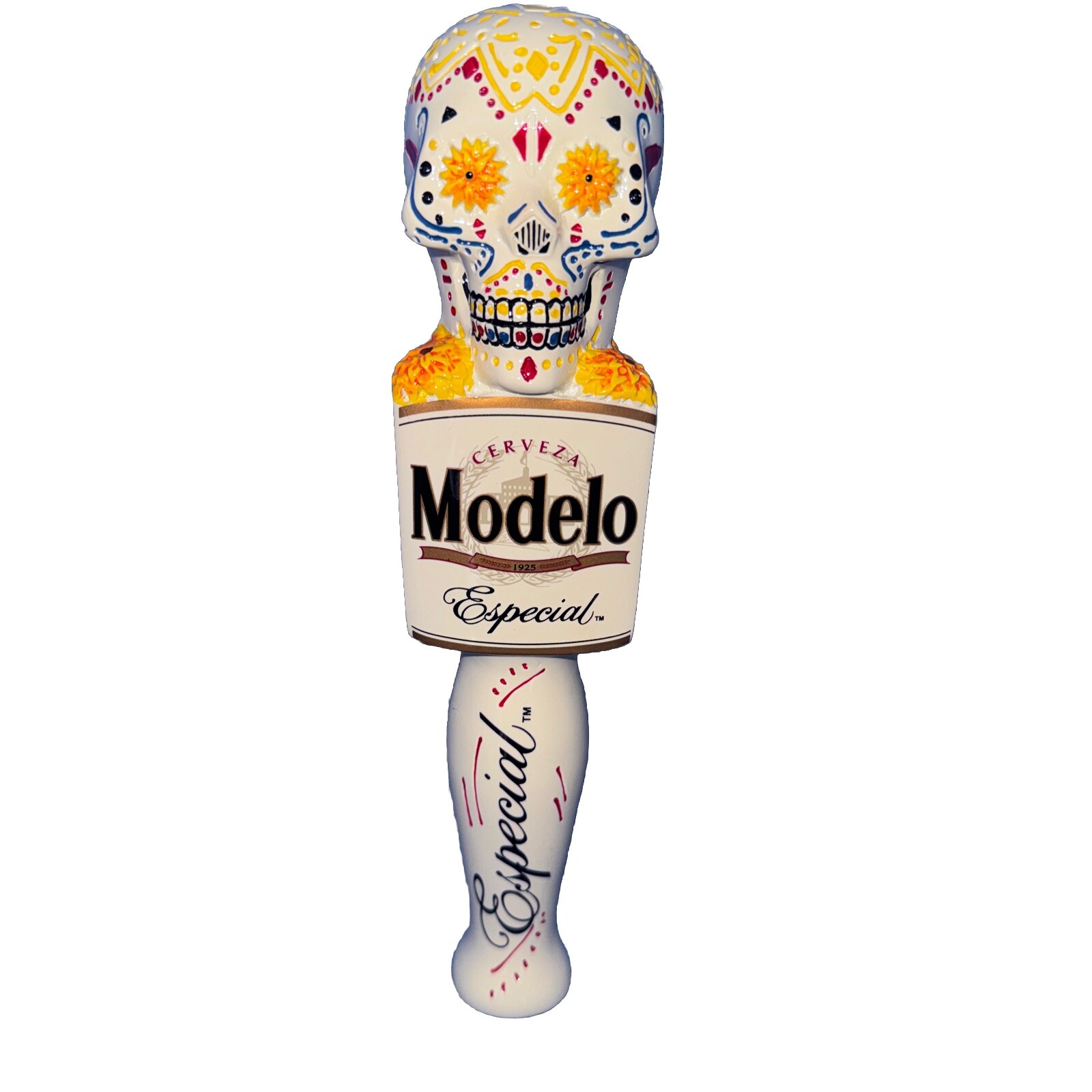 NIB New Modelo Especial Tap Handle Dia De Los Muertos Sugar Skull Beer 9.5 NIB New Modelo Especial Tap Handle Dia De Los Muertos Sugar Skull Beer 9.5