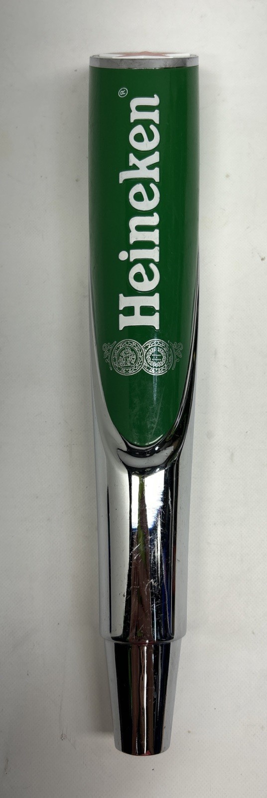 Heineken Holland Green Red Star Beer Tap Handle 11.5” Chrome Red Green White