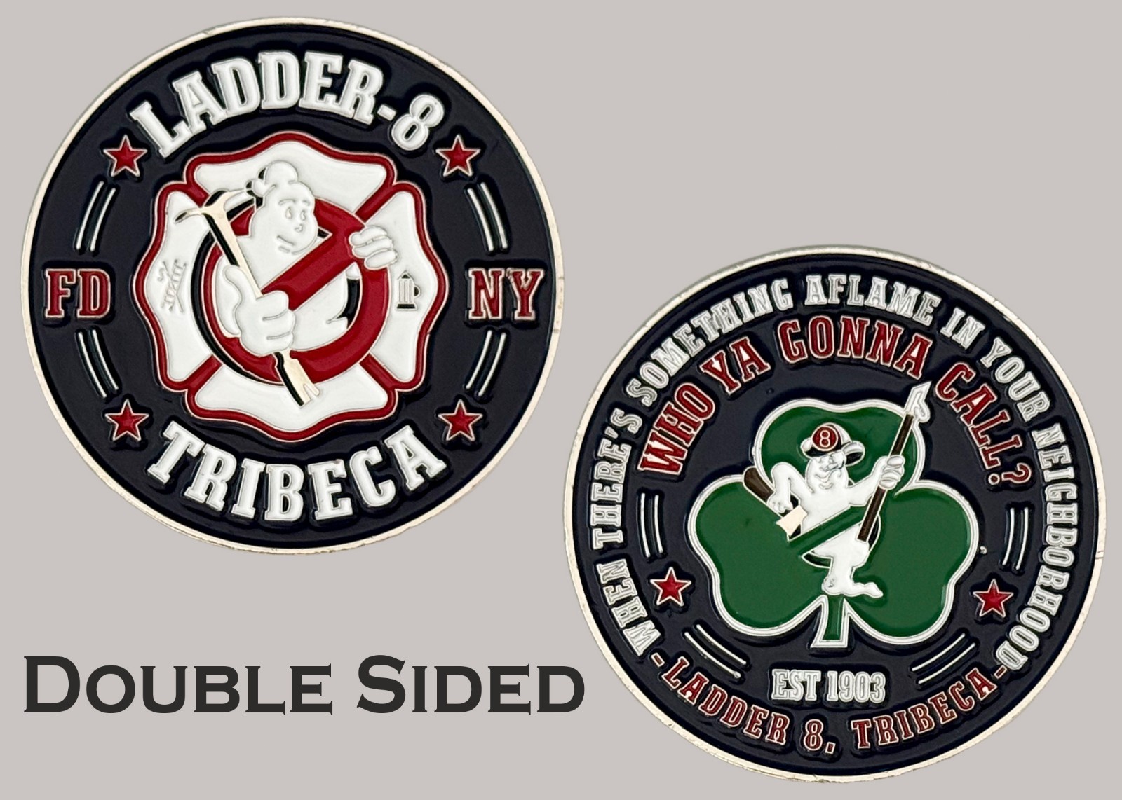 FDNY Ladder 8 Tribeca Ghostbusters Challenge Coin  J#40